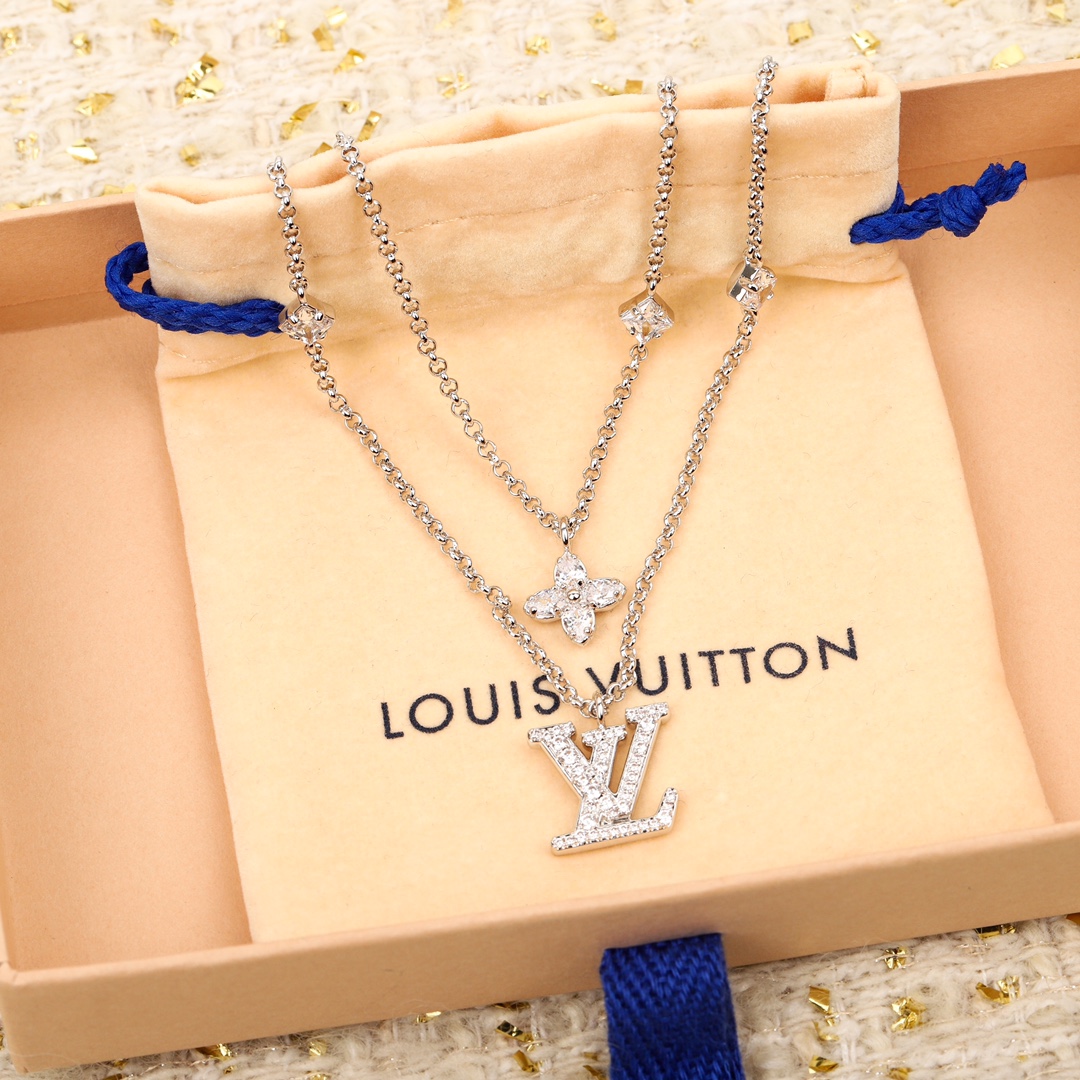 Louis Vuitton Double Diamond Necklace