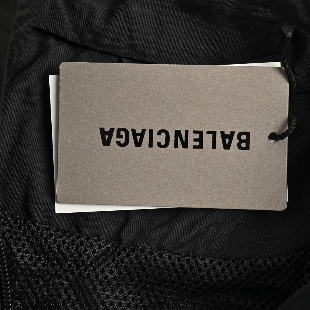 Balenciaga 24Fw fuzzy letter print windbreaker jacket