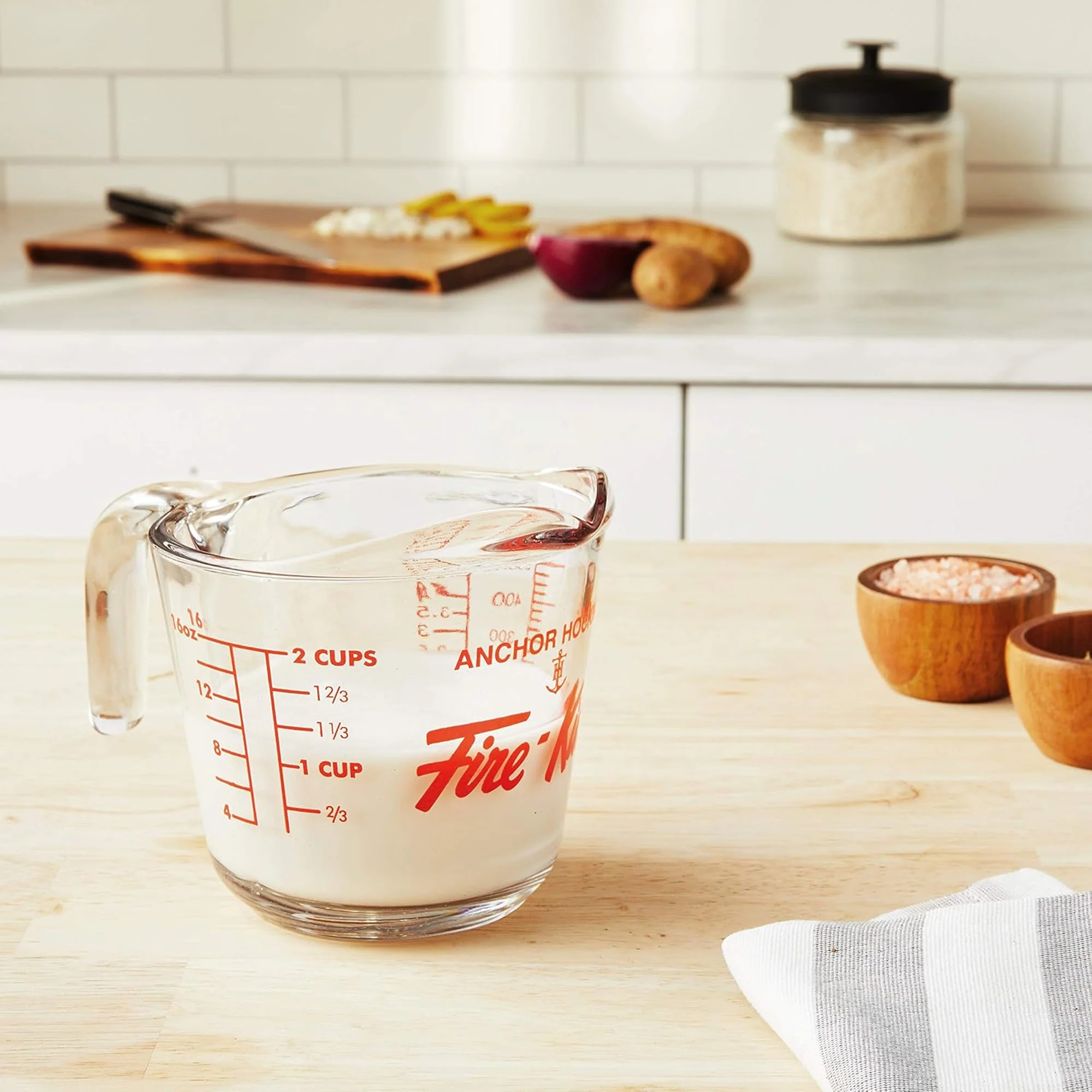 Anchor Hocking Fire-king Glass Measuring Cup, 16 Ounces
