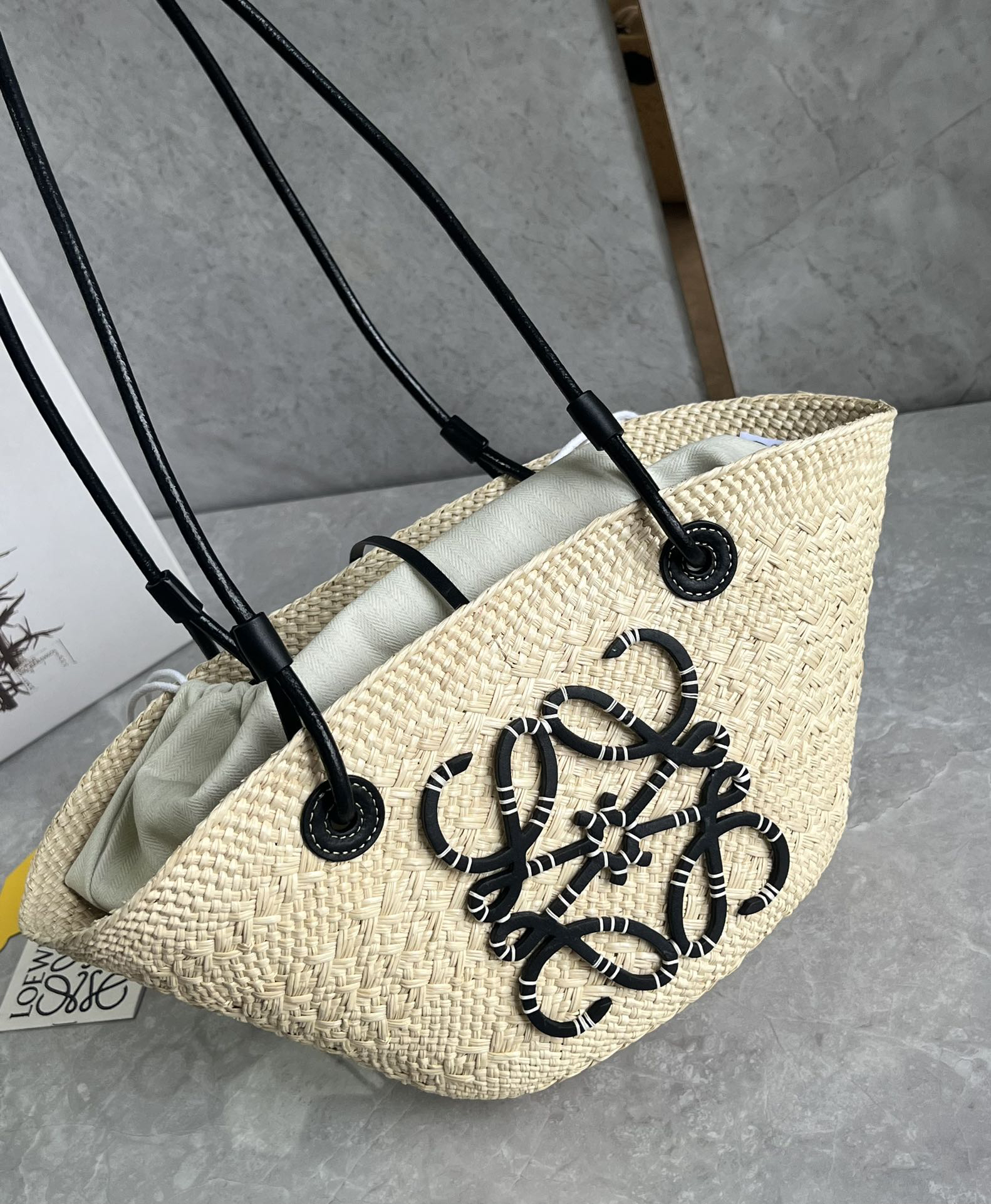Loewe Anagram Basket Straw Bag 1002
