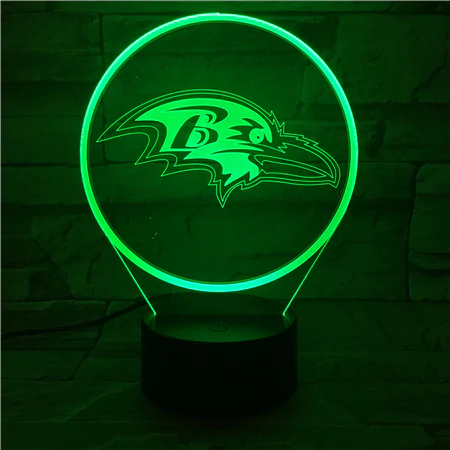 BALTIMORE RAVENS 3D LED LIGHT LAMP
