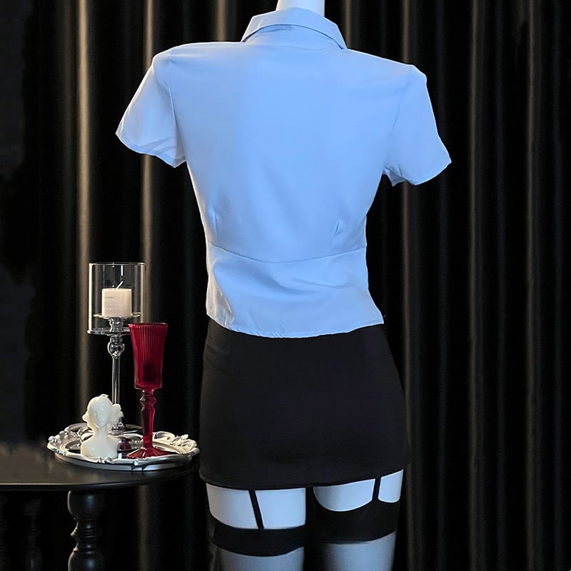 Cosplay Policewoman Uniform Lingerie Set