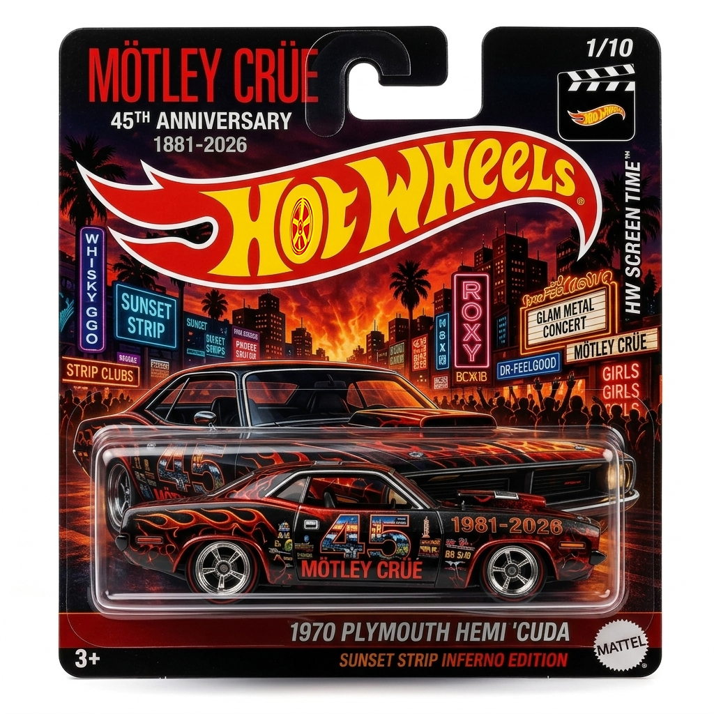Mötley Crüe 45th Anniversary Plymouth ’Cuda Collector Edition
