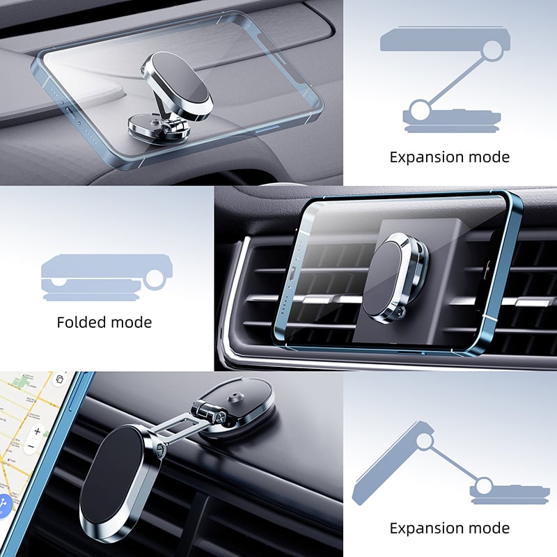(🔥Early Christmas Sale-SAVE 48% OFF) 360° Rotating Folding Magnetic Car Phone Holder -BUY 2 GET 1 FREE NOW