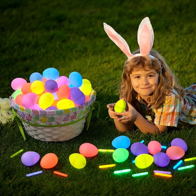 🔥Last Day 50% OFF🔥Eggs with Mini Glow Sticks(Set OF 6 Colors/green,orange,pink,yellow,blue,purple)