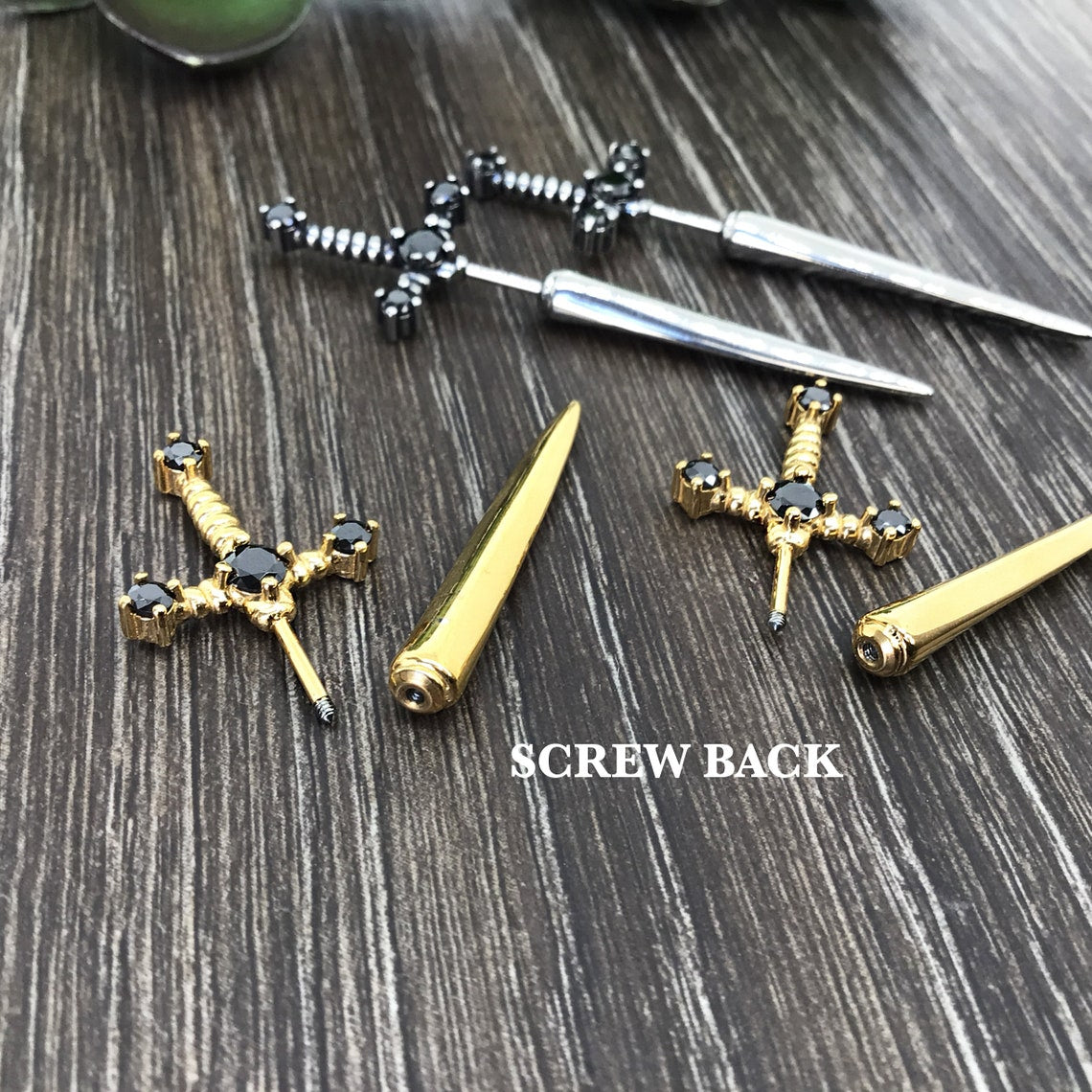 Gothic Sword Earrings