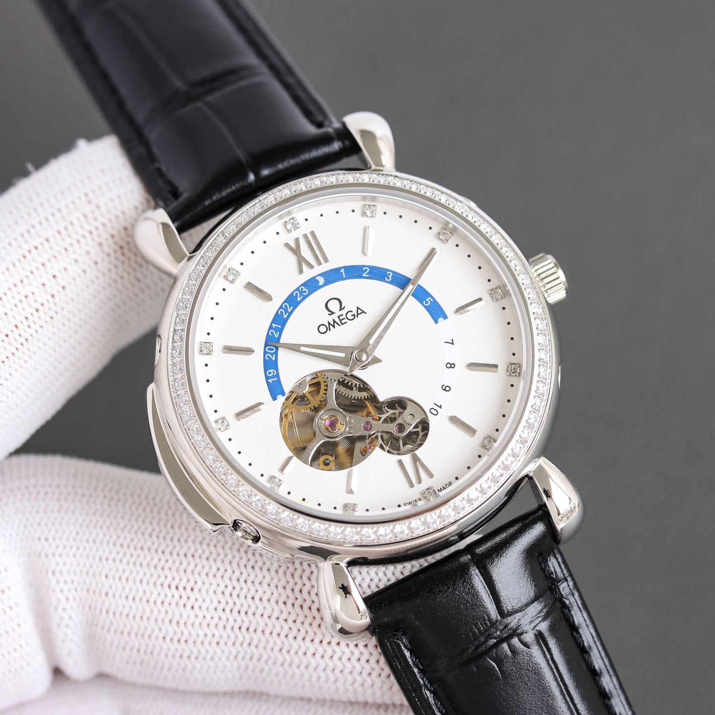 Omega Men's Full Diamond Set Watch