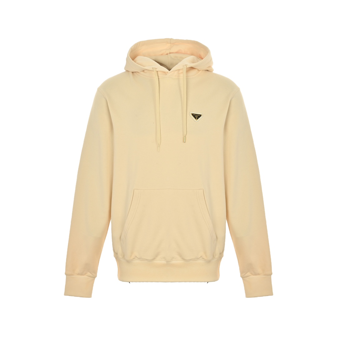 Prada 24Fw triangle logo hooded sweatshirt