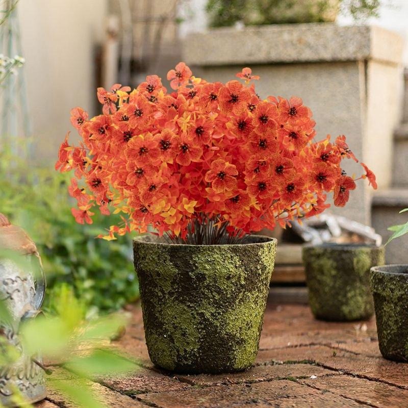 🔥HOT SALE🔥Realistic Fall Fake Flowers UV Resistant Outdoor Indoor Decor