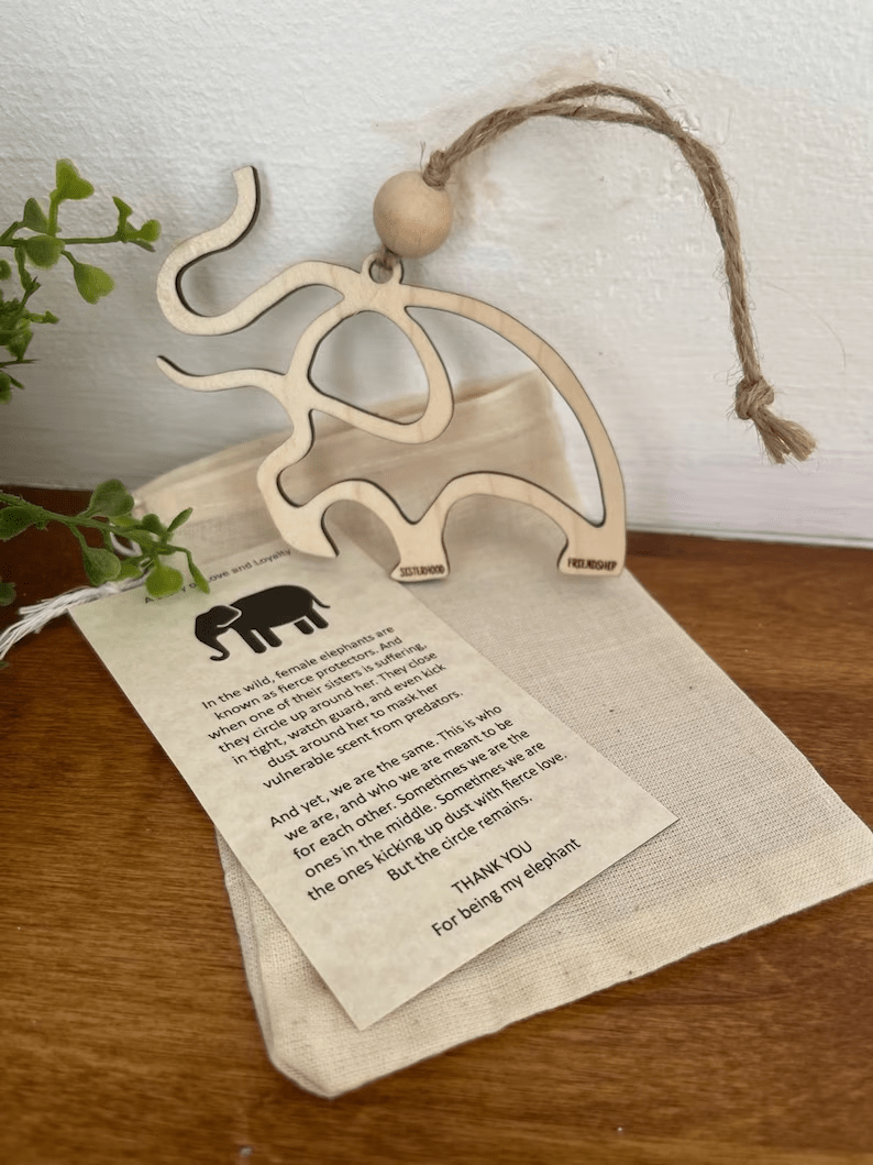 A story of love and loyalty Elephant ornament gift