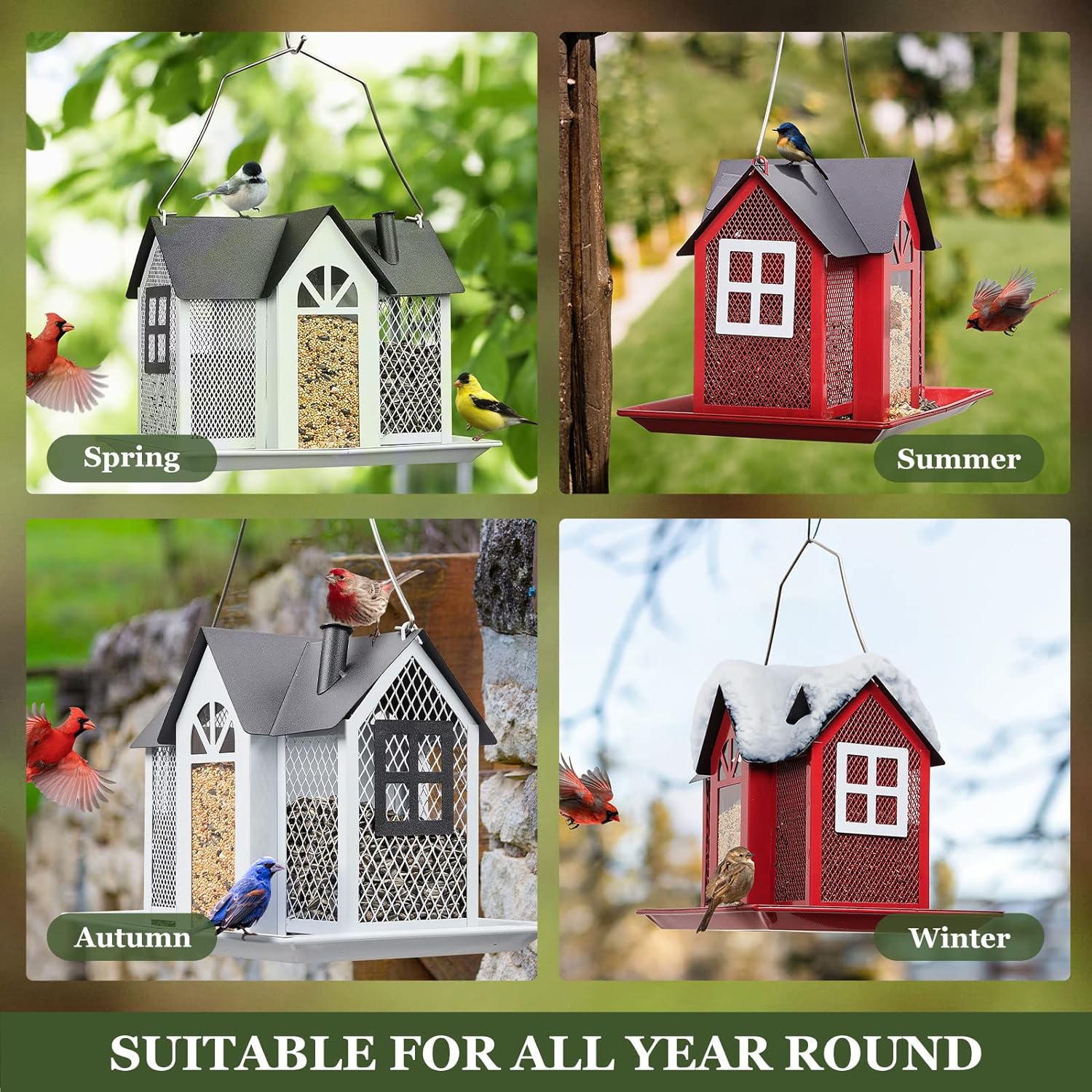 💖2024 Bird Feeder House for Outside Metal Mesh Wild Bird Feeder--Free Shipping Today!