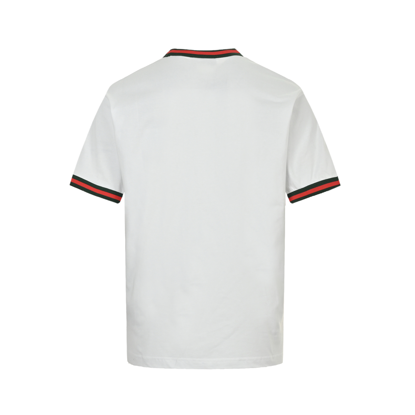 Gucci 25ss red and green collar G letter embroidered short sleeve