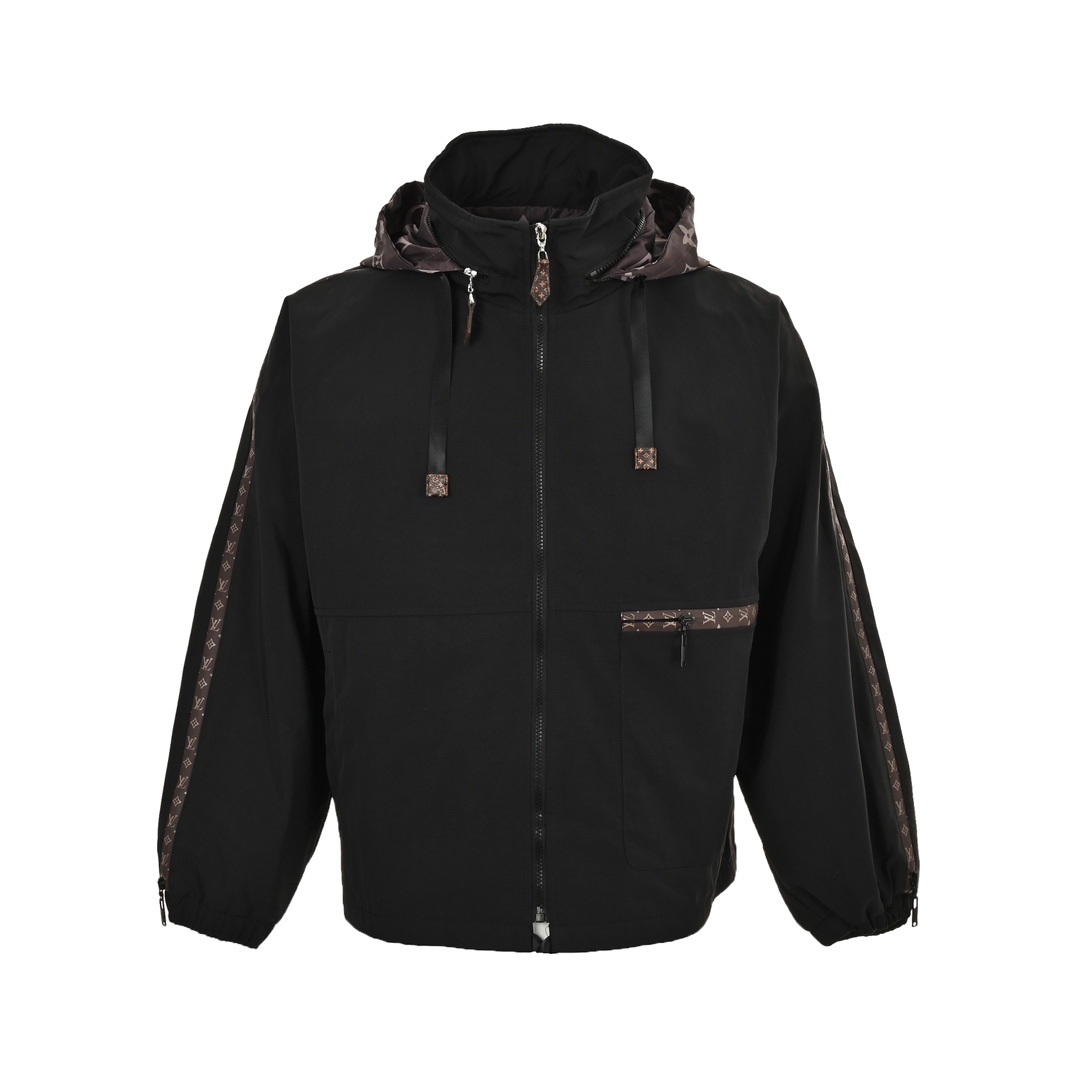 Louis Vuitton 24Fw monogram patchwork trench coat zipper jacket