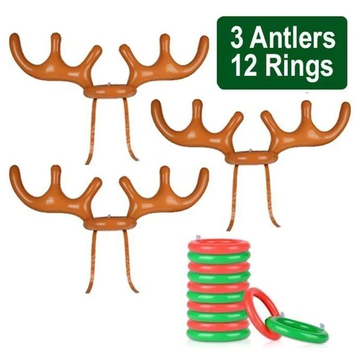 🎄Early Christmas Hot Sale 48% OFF- Reindeer Antler Ring Toss Game