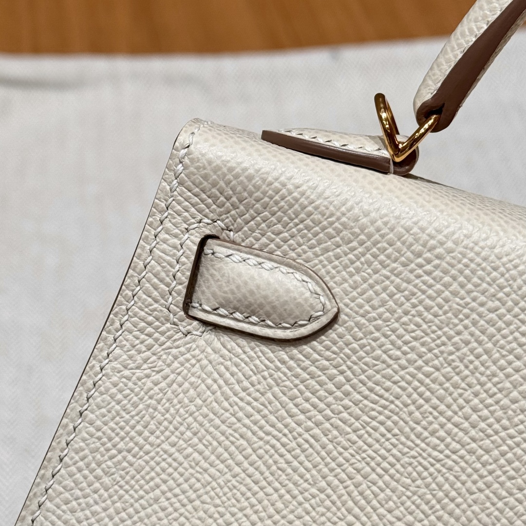 Hermes mini kelly 10Craie handbag (handmade to order)