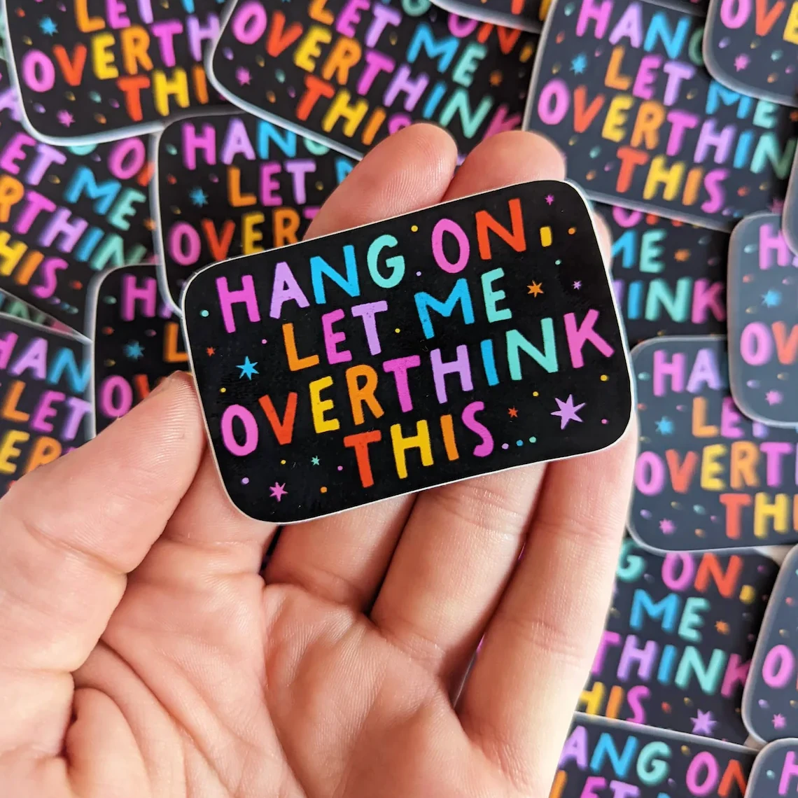 Let Me Overthink This Vinyl Sticker | Fancy Gift