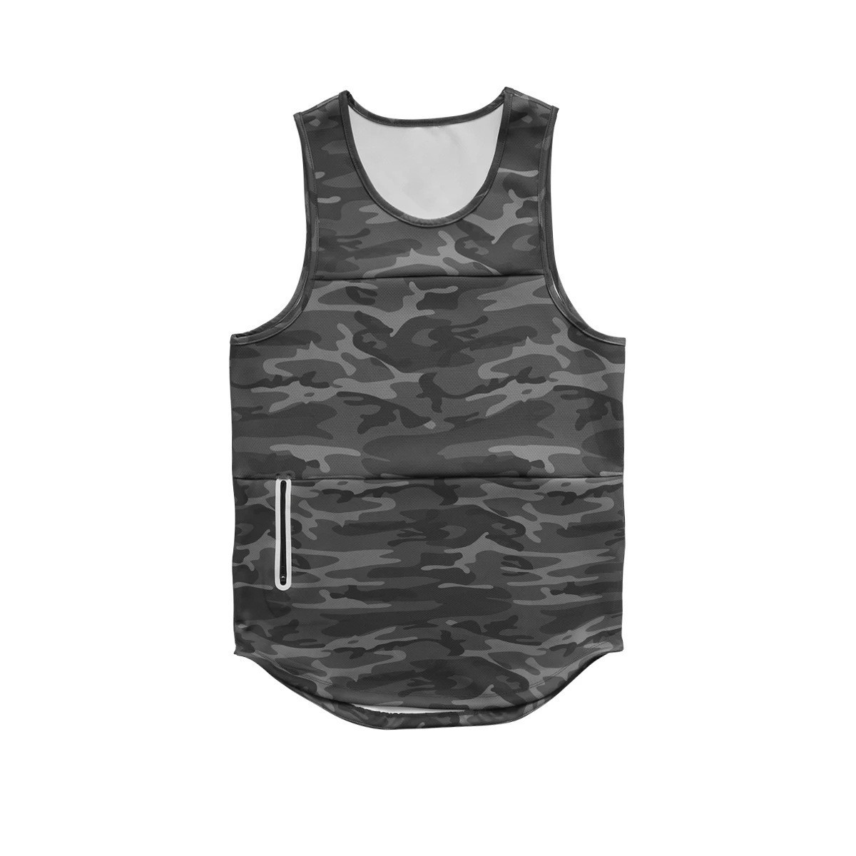 Men's Side Pocket Stitching Training Sports Fitness Top Tank