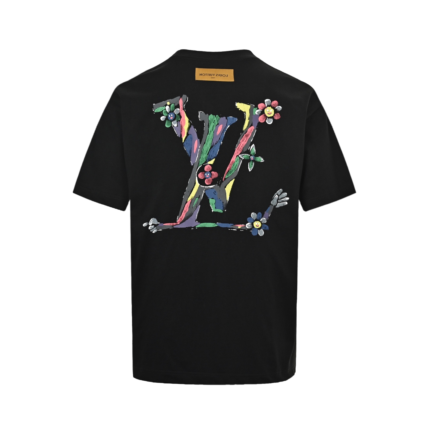 Louis Vuitton 25ss sunflower painted graffiti large logo short sleeve