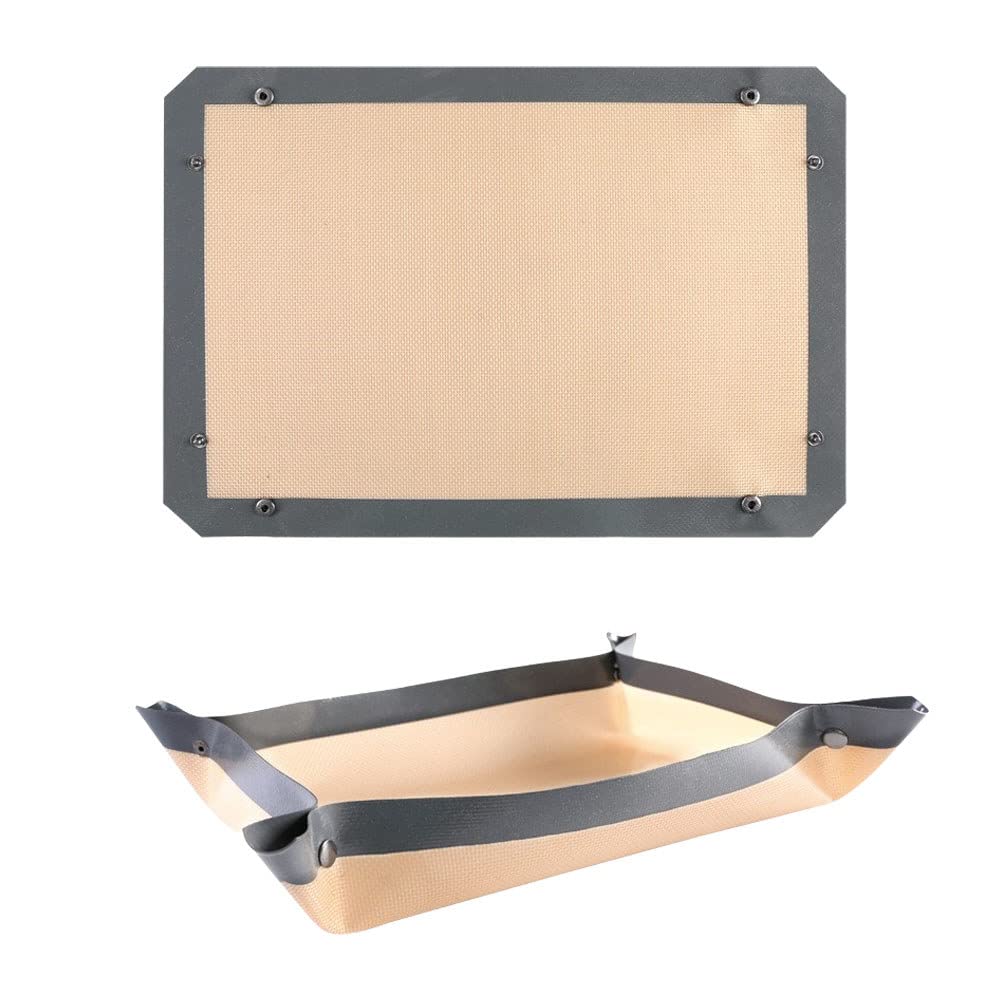 Silicone Fiber Baking Mat with Buckle, No Leak & Non Stick