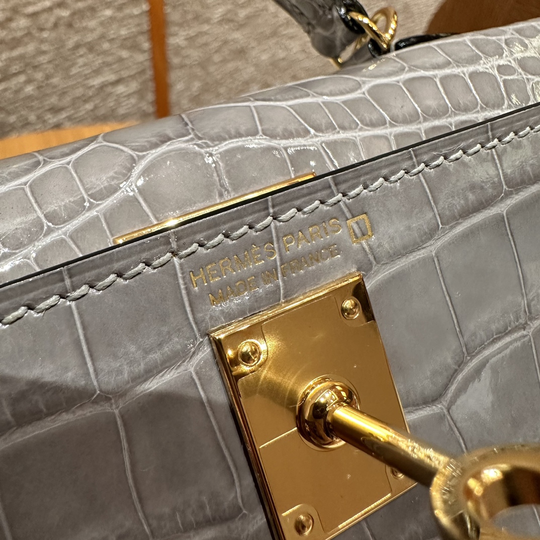 Hermes mini kelly 2 0VGris Ciment handbag (handmade to order)