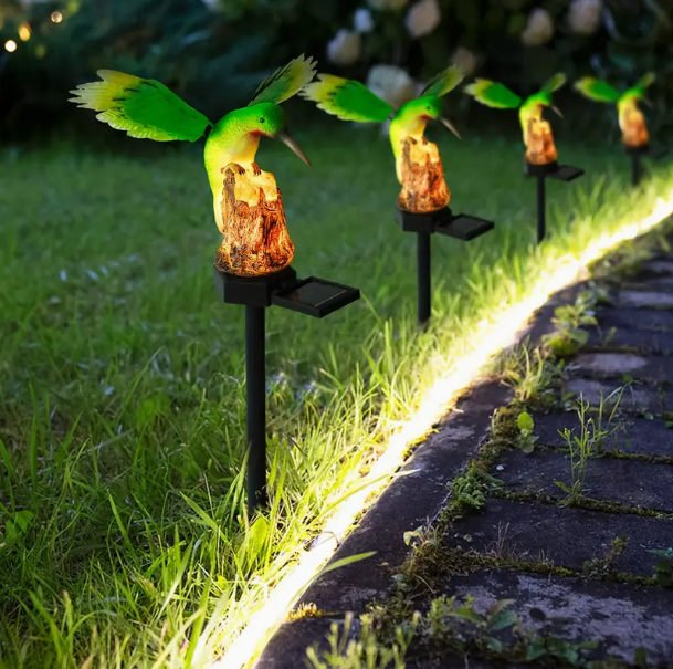 Solar Hummingbird Garden Stake Lights