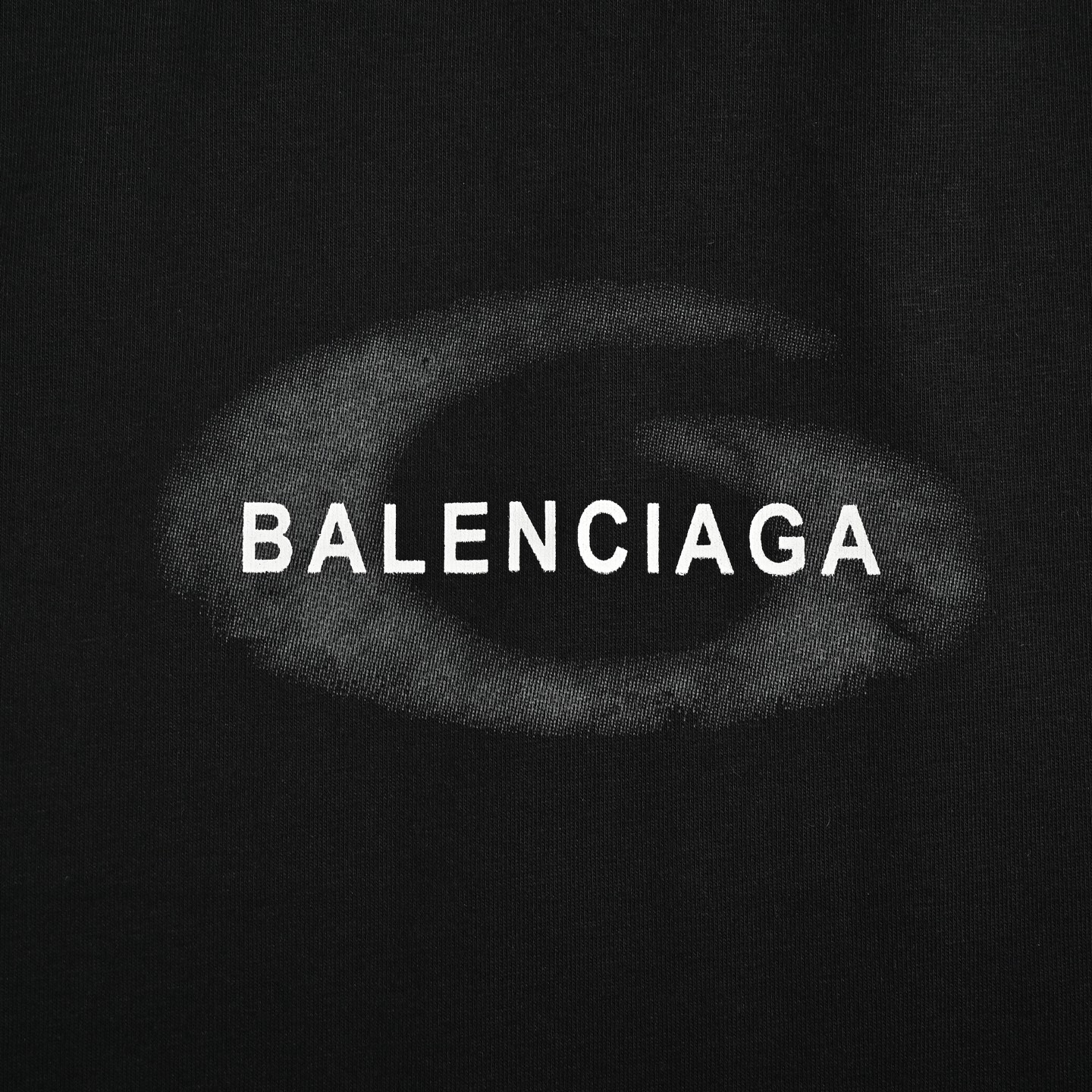 Balenciaga front and back gradient logo letter round neck short sleeves