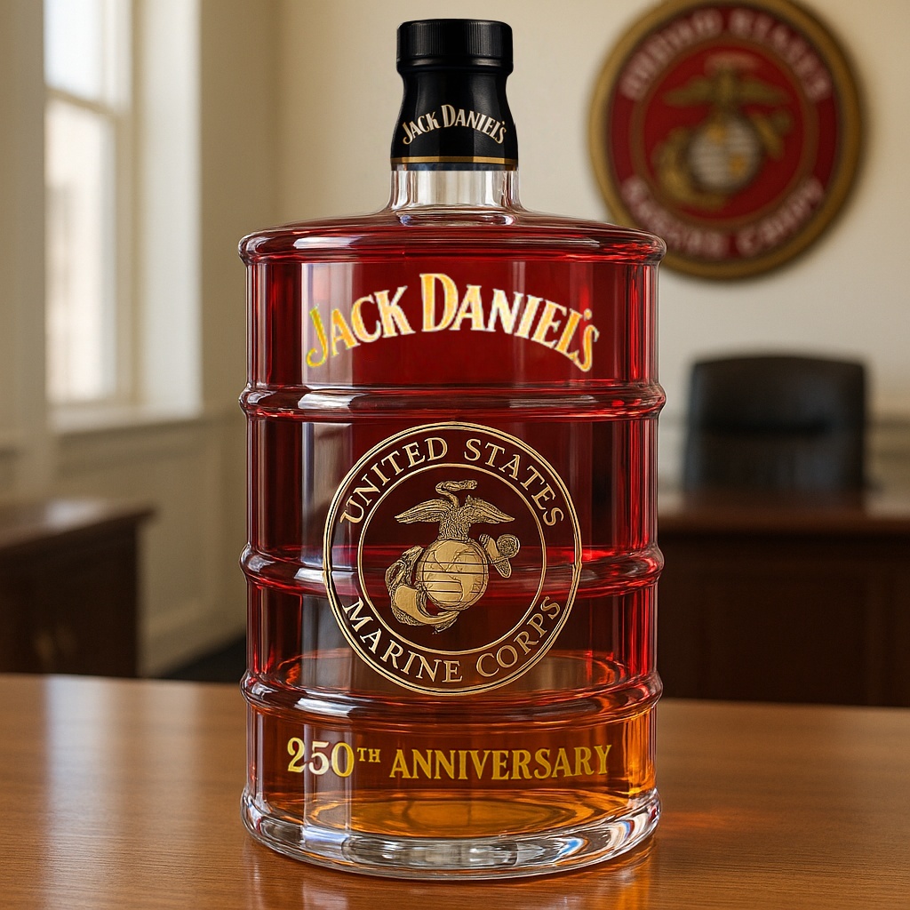 Marine Corps 250th Anniversary Gas Can Whiskey Bottle