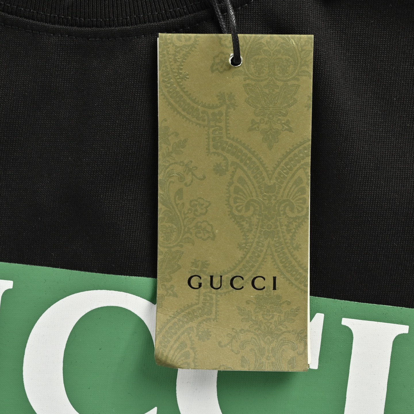 Gucci 25ss simple inverted letter logo print short sleeve