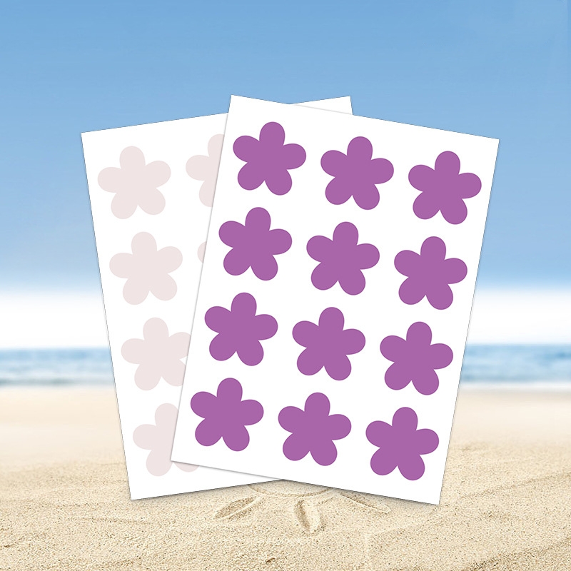 UV Stickers for Sunscreen 12-Pack (Know When to re-Apply Sunscreen)