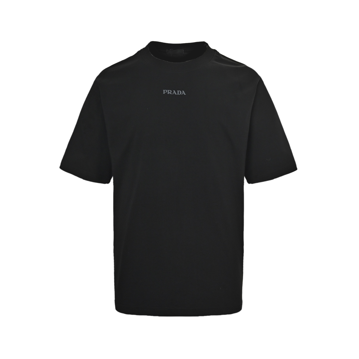 Prada 25ss short-sleeved shirt with triangle logo on the back