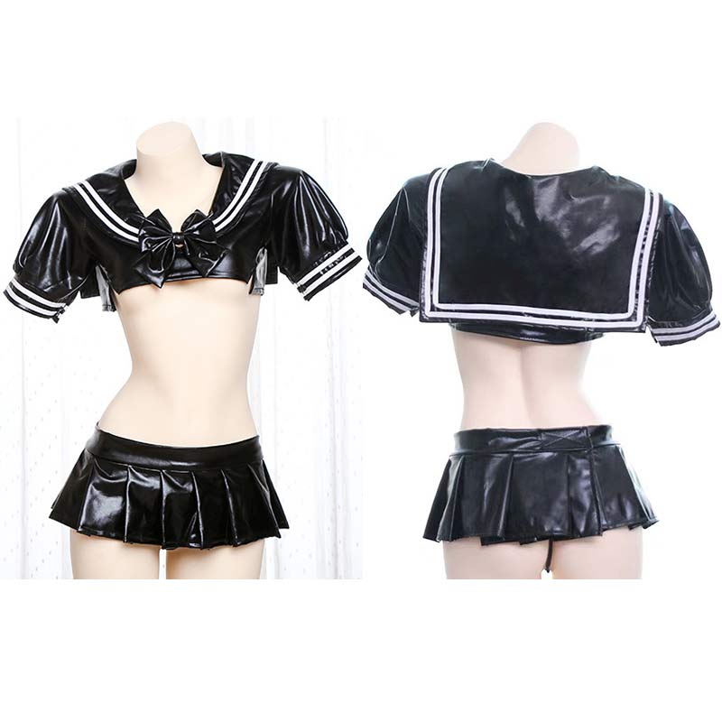 Bow Knot Sailor Collar Uniform Lingerie Set