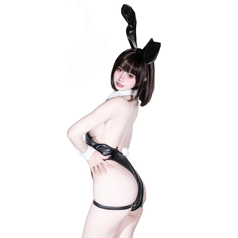 Cosplay Bunny PU Jumpsuit Sexy Lingerie