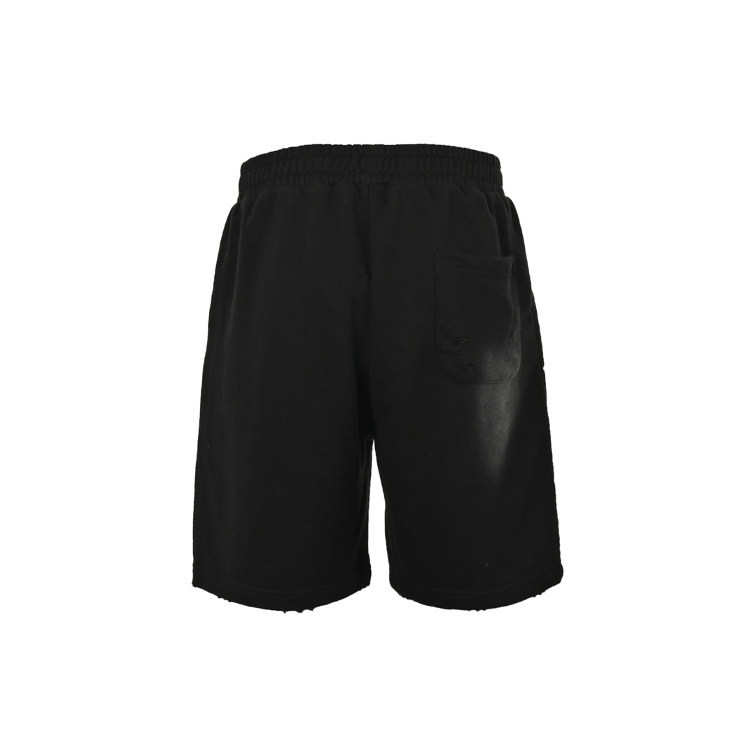 Balenciaga 24ss Blurred Cola Print Ripped Shorts