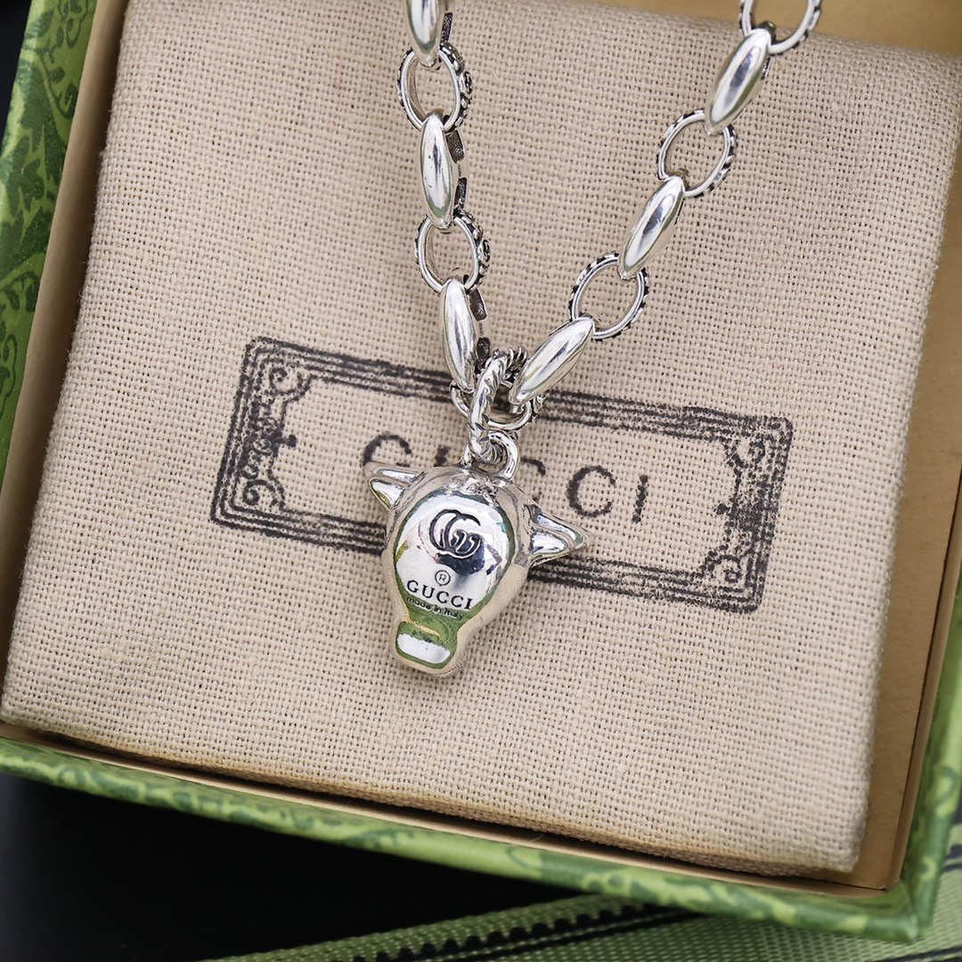 Gucci Bull Head Vintage Necklace