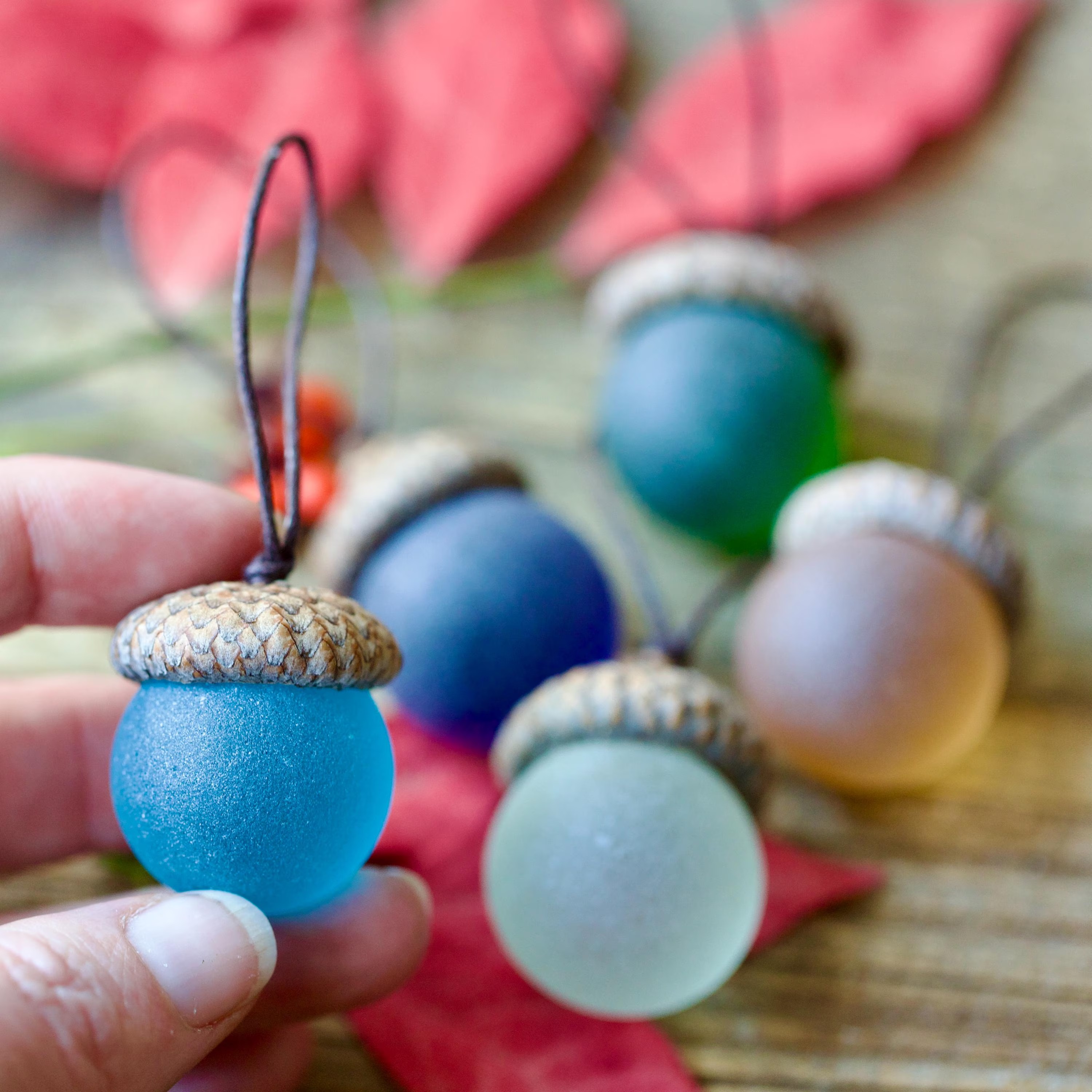 Handmade Sea Glass Acorn Ornaments – A Little Treasure from Nature & the Sea