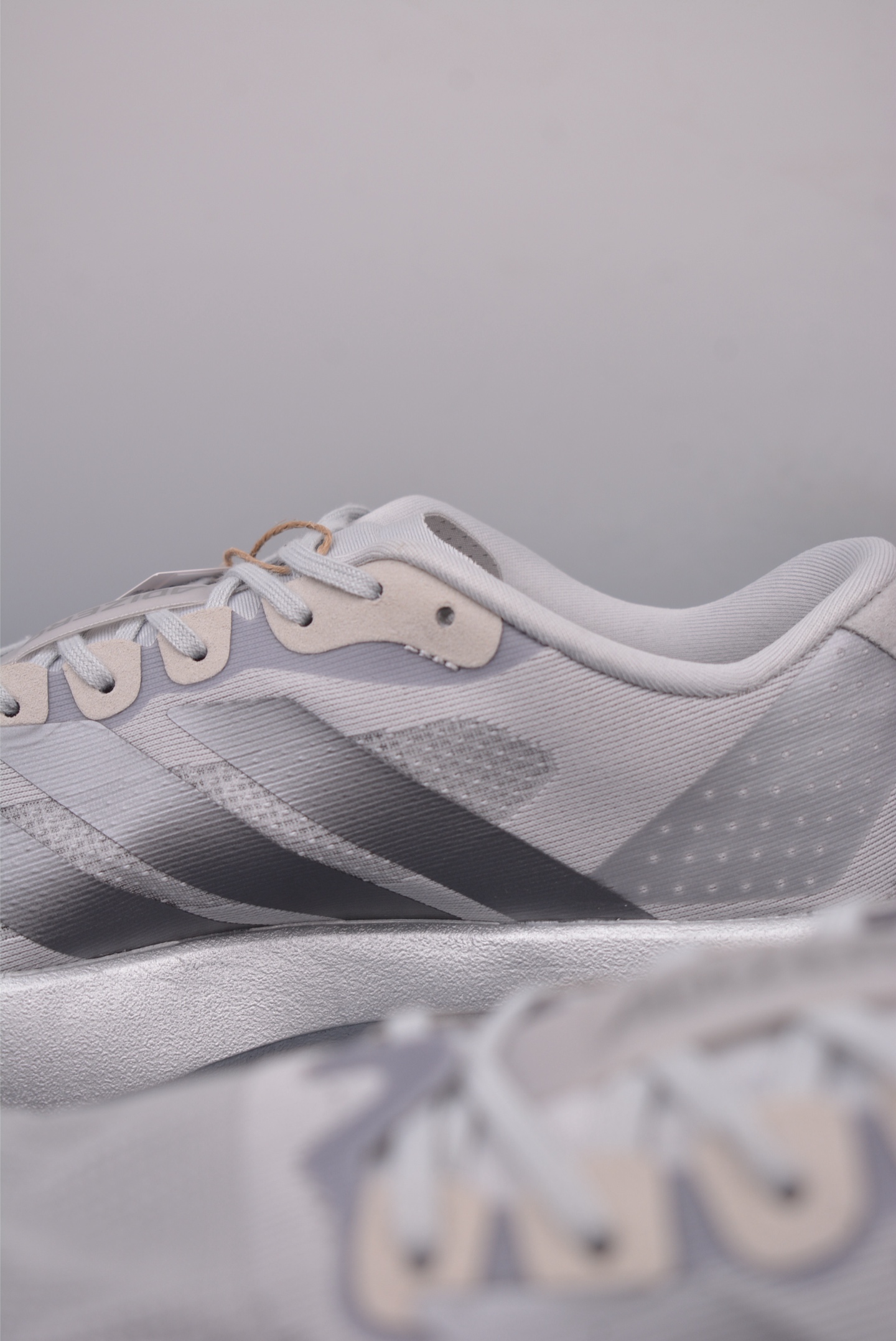 Adidas Adizero Evo SL M Running Shoes Mesh Silver Grey JR3418