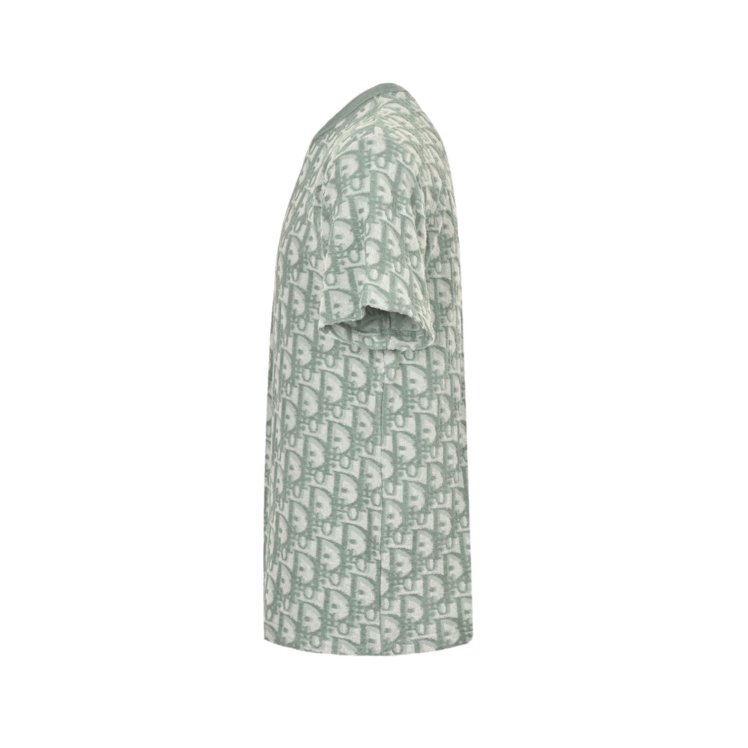 Dior 24ss full print monogram jacquard towel short sleeve
