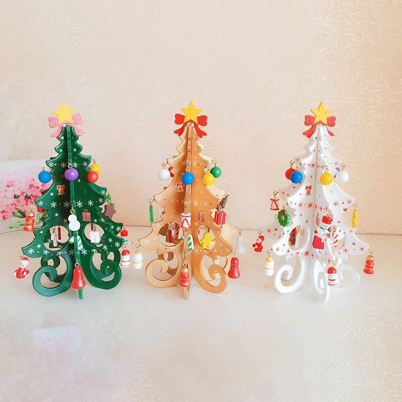 🌲🌲DIY 3D Mini Wooden Christmas Tree Decoration