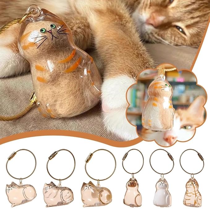🔥On sale🔥Cat Hair Storage Memorial Keychain