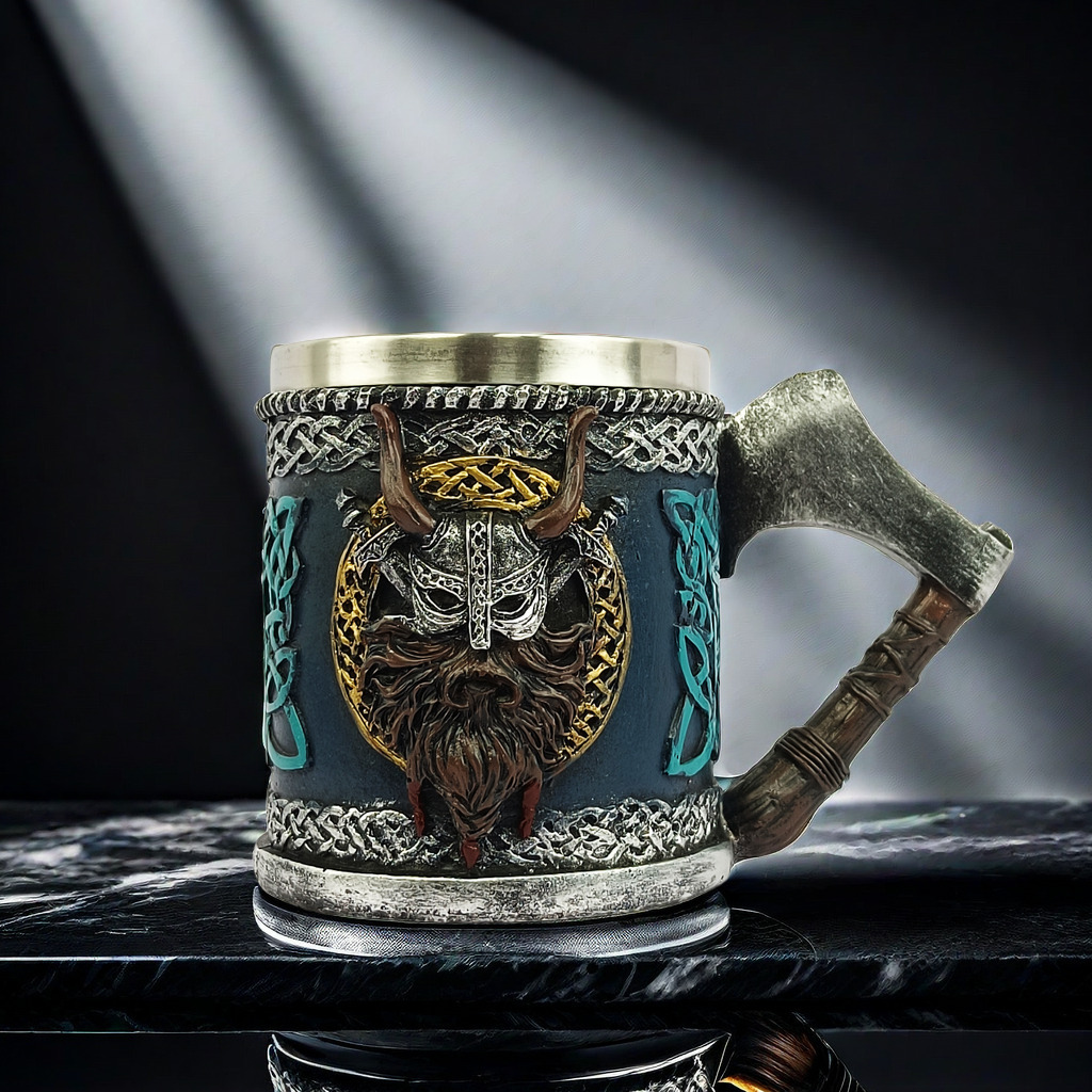 Bestselling Viking Battle Axe Beer Mug, Medieval Viking Pirate Coffee Mug