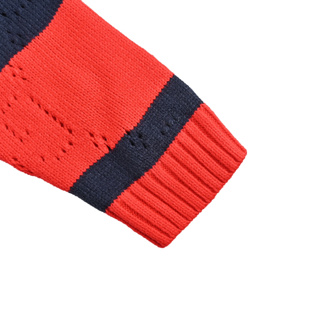 Gucci 24Fw Double G hollow contrast striped sweater