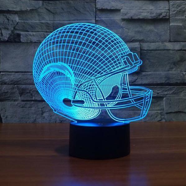LOS ANGELES CHARGERS 3D LED LIGHT LAMP