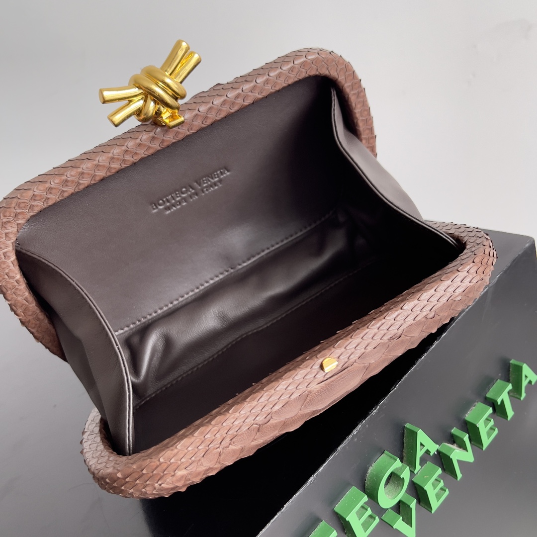 Bottega Veneta Python Leather Evening Bag 754614