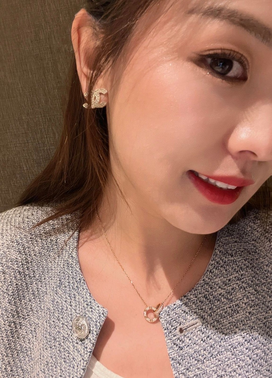 Cartier Diamond Double Ring Necklace