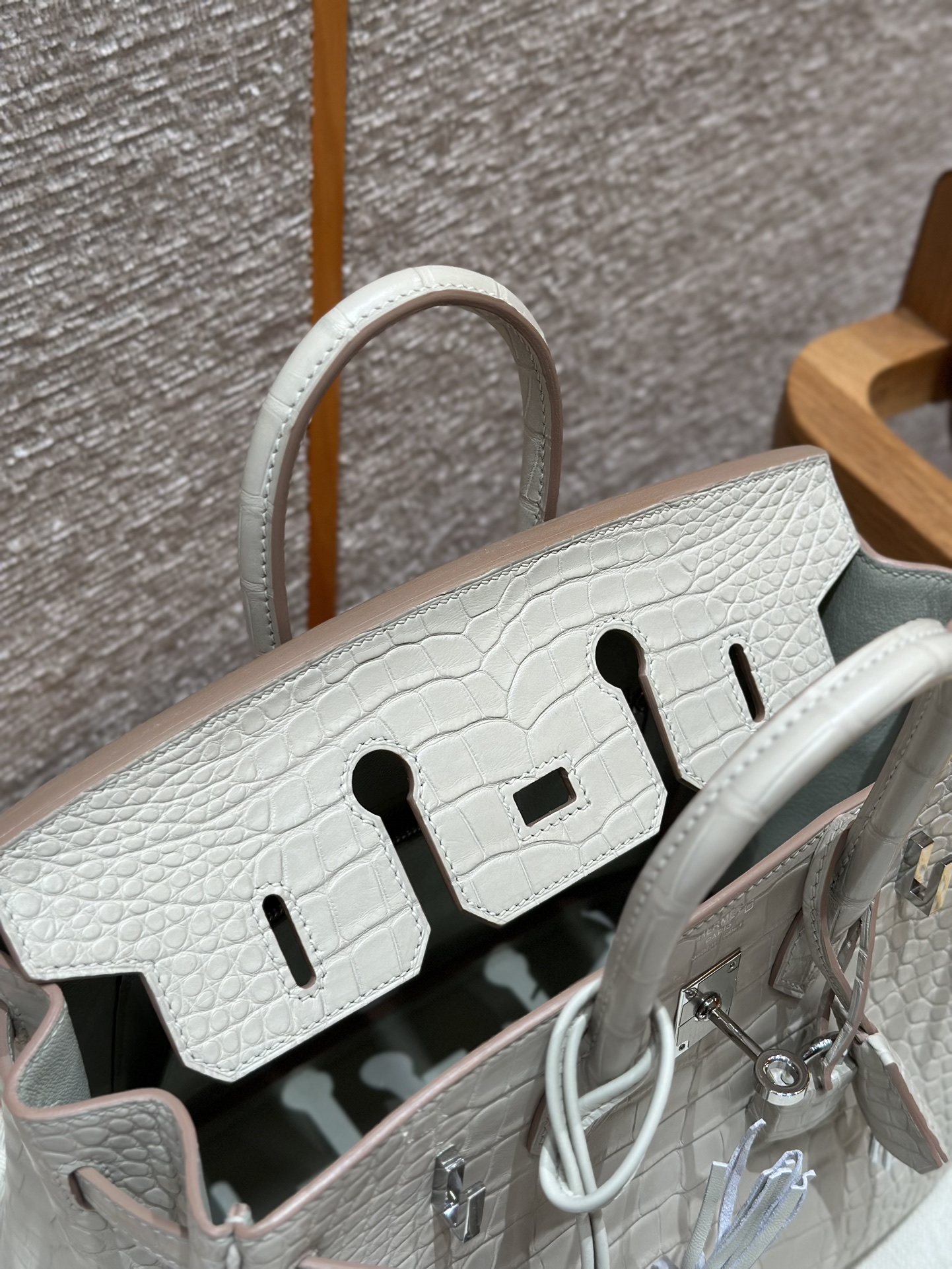Hermes Birkin 8L Beton Handbag (Handmade to Order)
