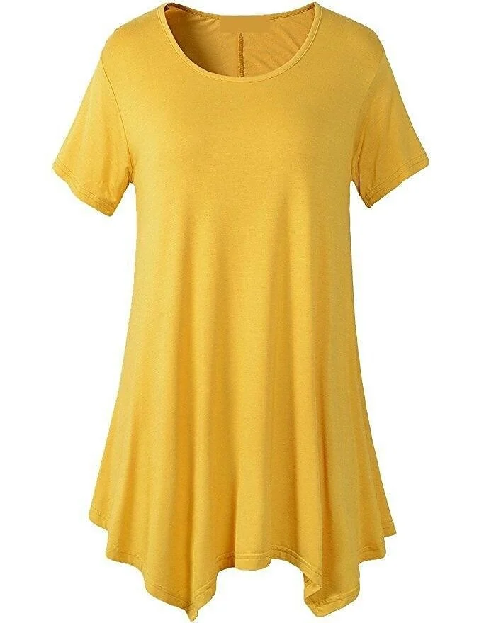 (2024 spring hot sale 50% off Women's）💥 Summer Mid-length Short-sleeved T-shirt Loose Round Neck
