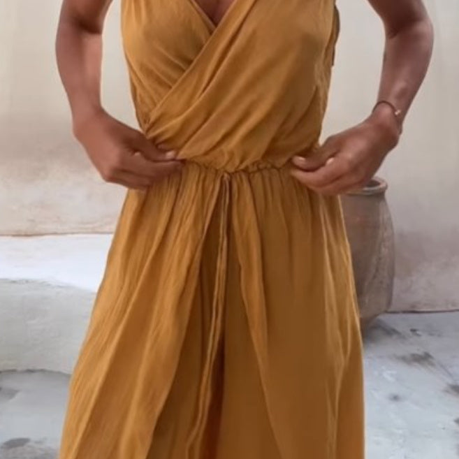 Casual Solid Color Jumpsuit
