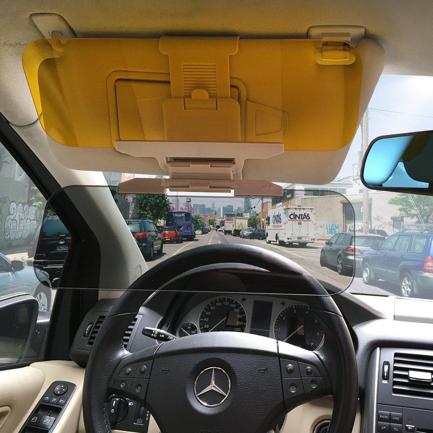 [Last day flash sale💥60% OFF]  2 in 1 Car Sun Visor - Day and Night Anti-Glare & Anti UV HD Automobile Windshield Visor