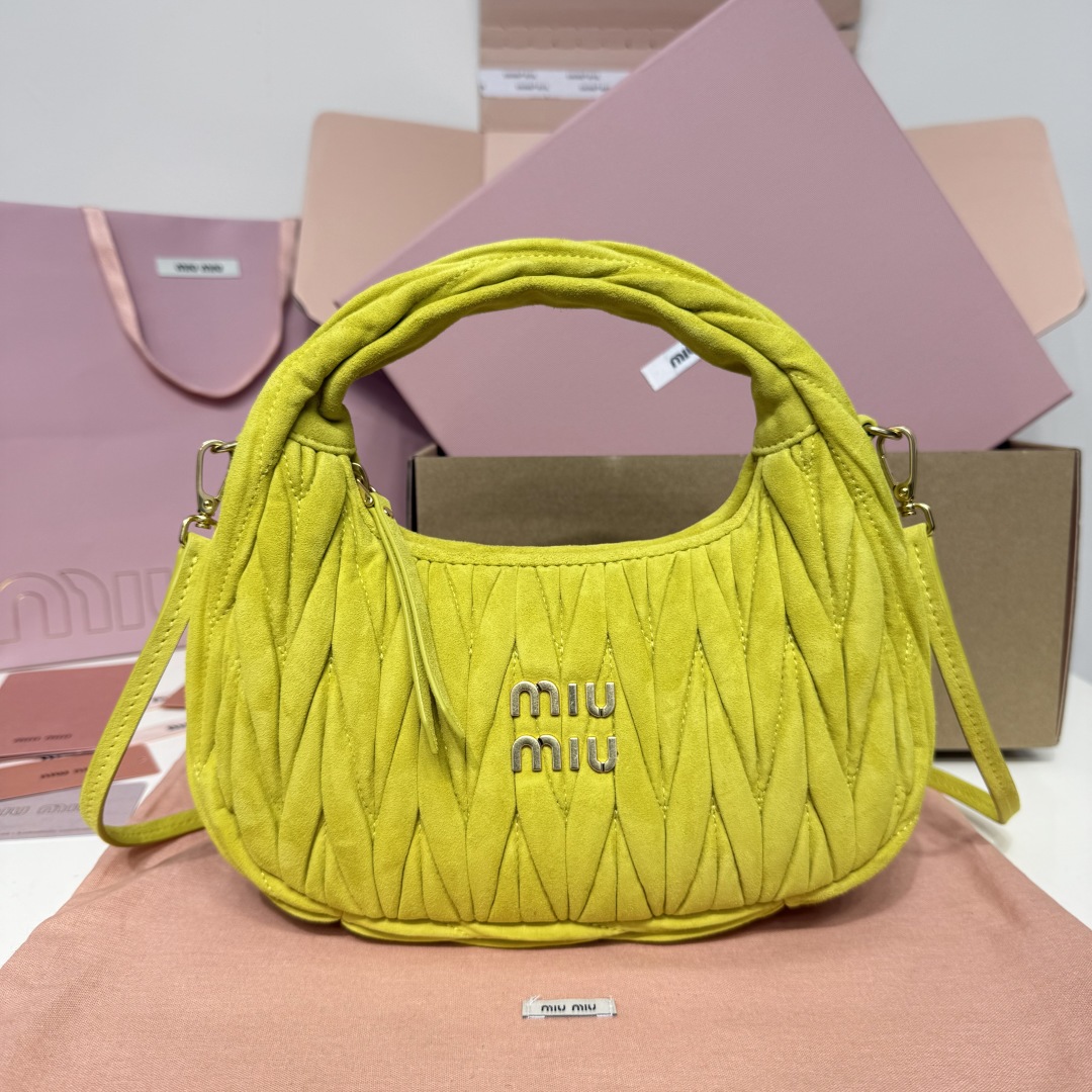 Miu Miu Miu Wander suede leather handbag 5BC125