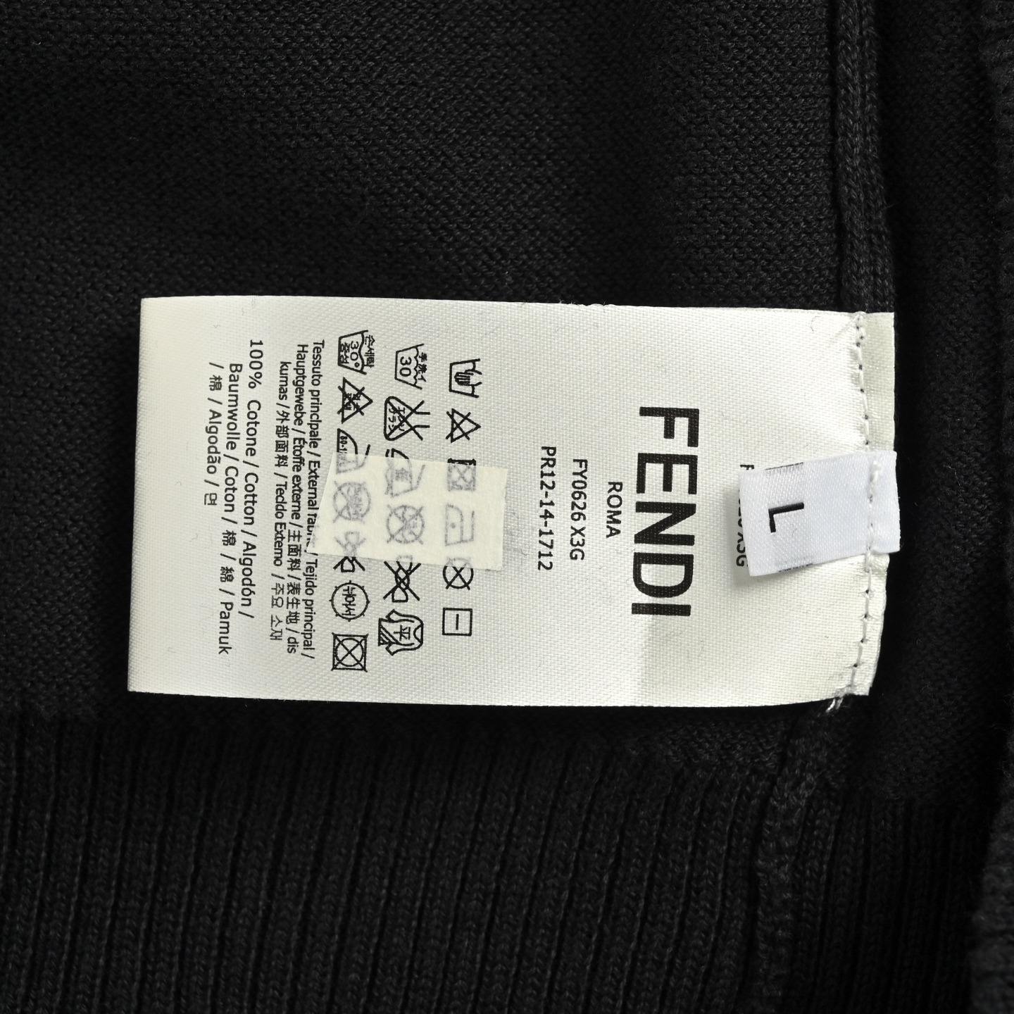 Fendi 25ss oblique button knitted Polo short sleeve